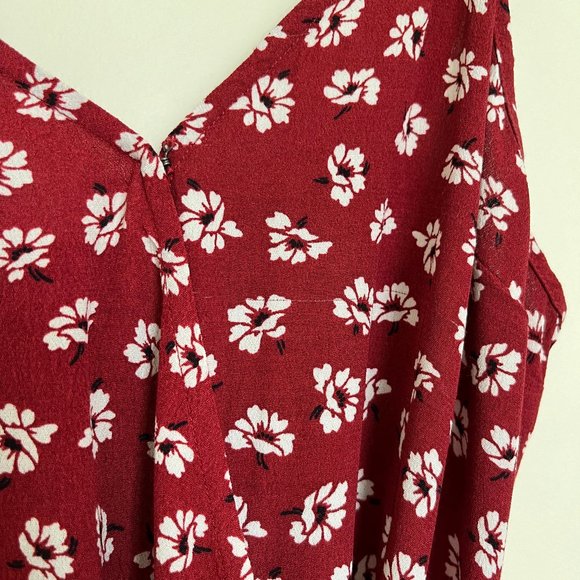 A&F Floral Wrap-Front Midi Cami Dress - Picture 4 of 6